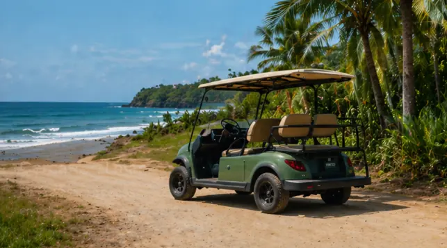 Vehicle near the beach in Nosara